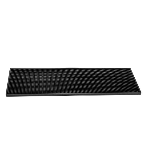 Wide Drink Mat Xl In Natural Rubber 60*20 Cm – Black