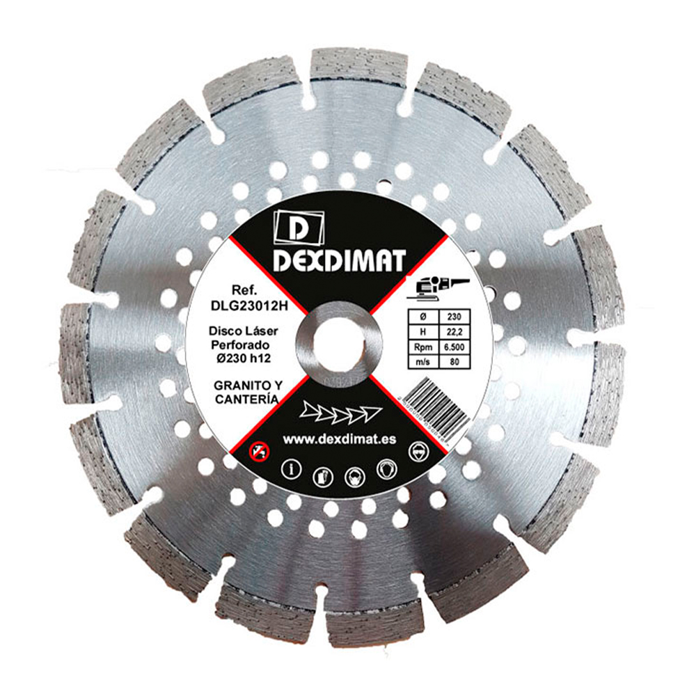 Disco Ø230 GR P15 Perfurado DD DEXDIMAT