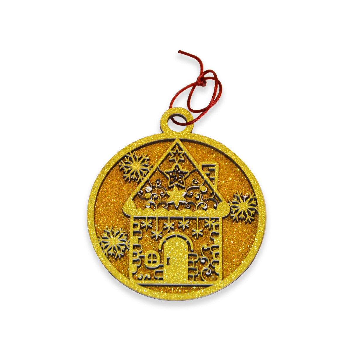 Enfeite dourado para árvore de Natal