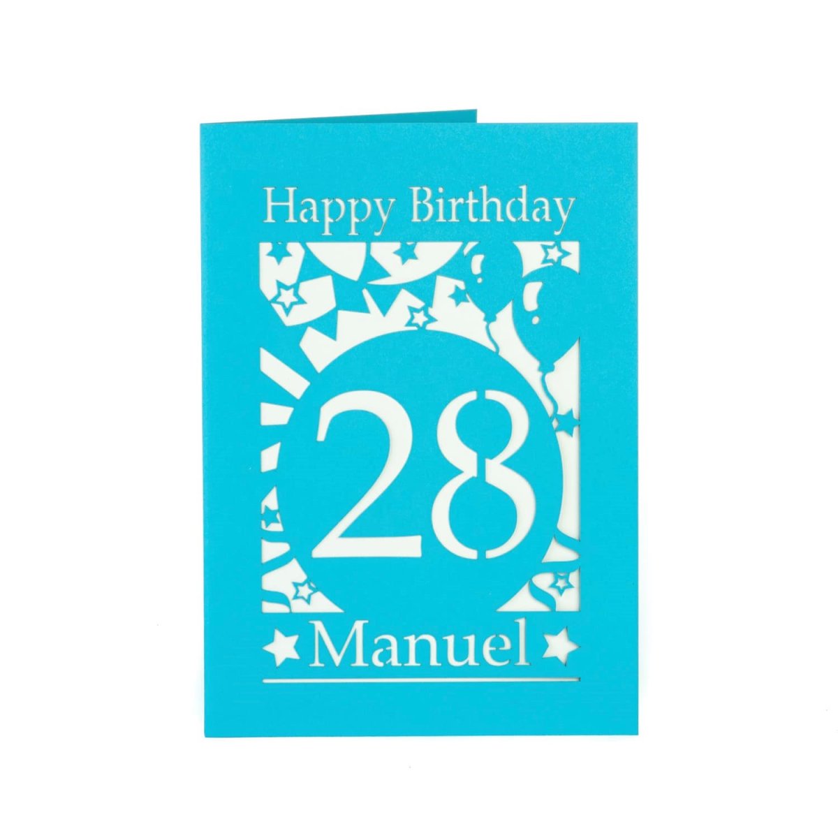 Postal de Aniversário Azul