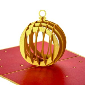 Postal Pop Up Bola de Decoração Natal